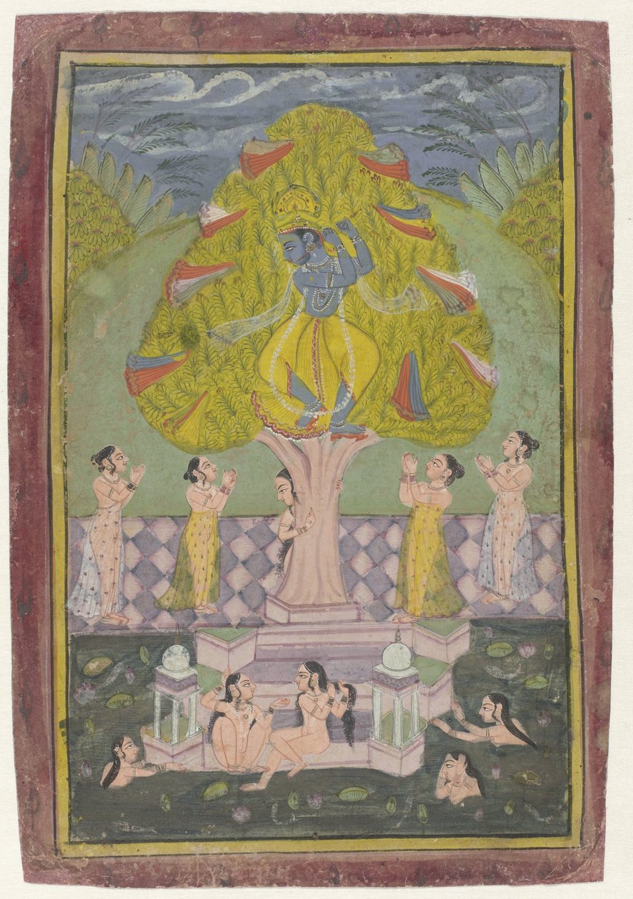 Krishna volant les vêtements des Gopis - Anonymous