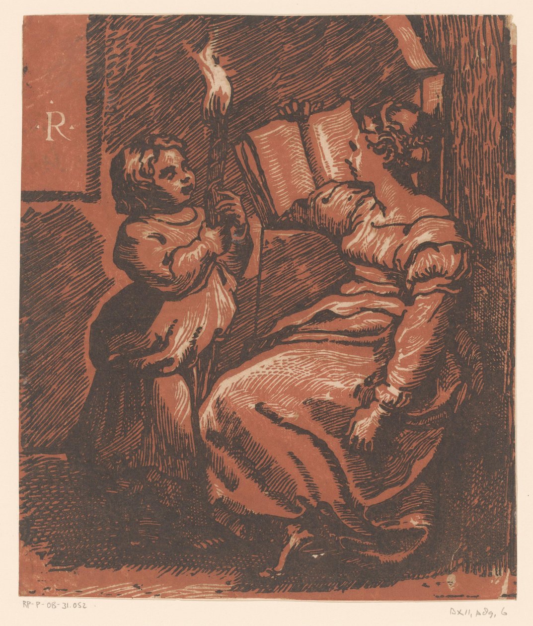 Sibylle lisant avec un enfant - Anonymous