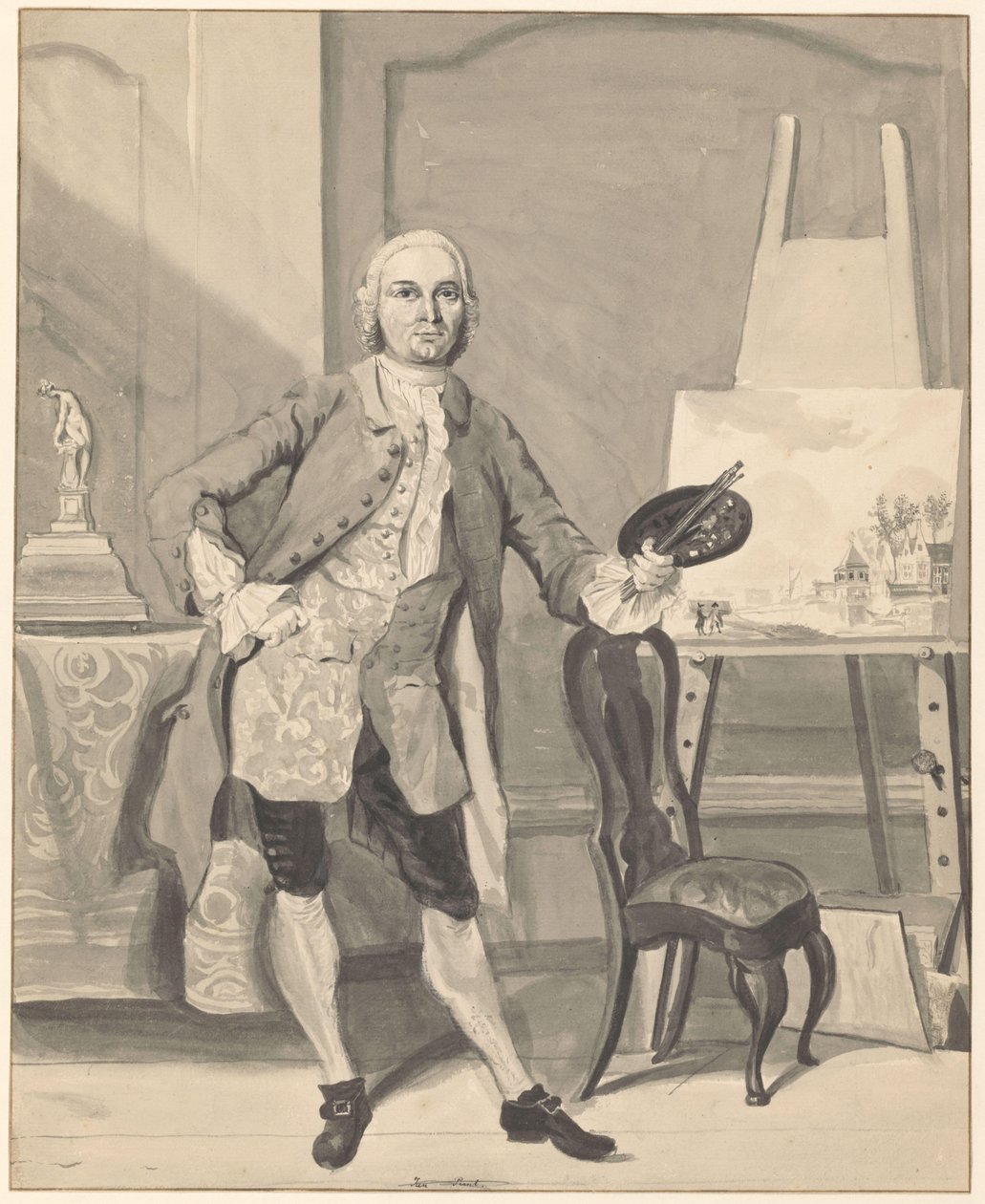 Portrait du peintre Jan ten Compe - Anonymous