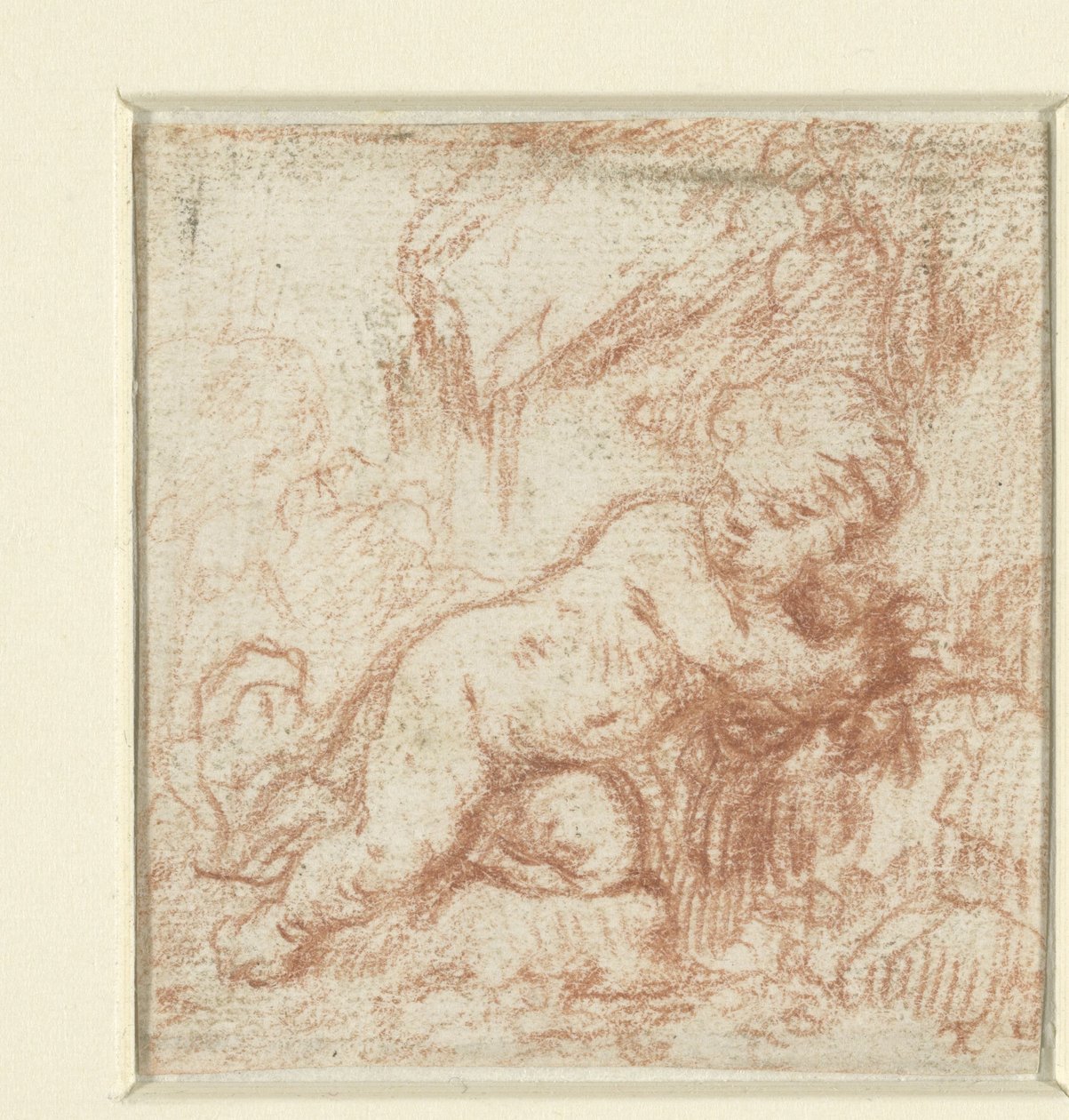 Putto dans un paysage - Anonymous