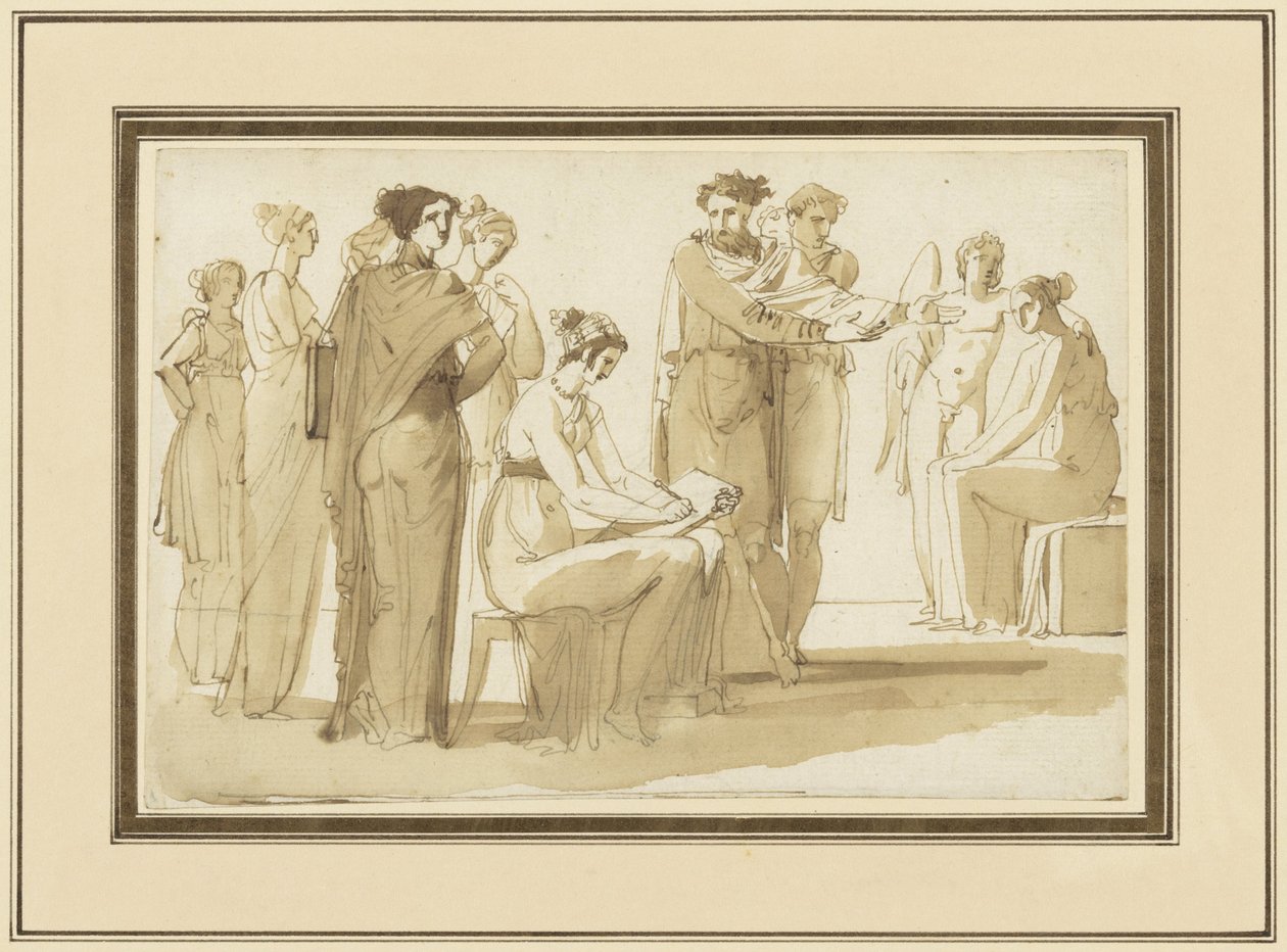 Scène dans une académie de dessin - Anonymous
