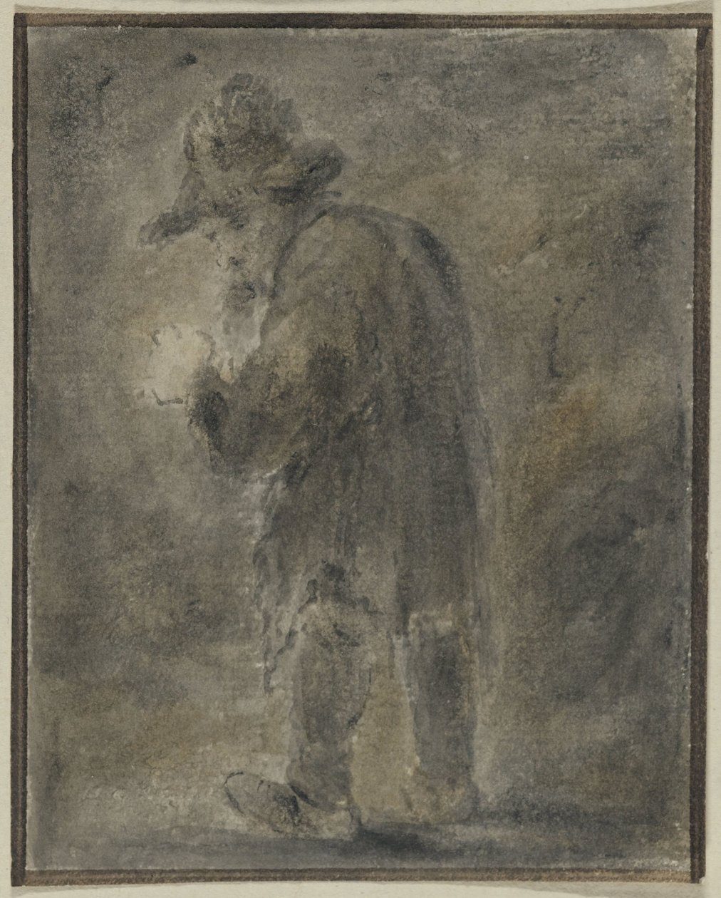 Homme debout avec chapeau - Anonymous