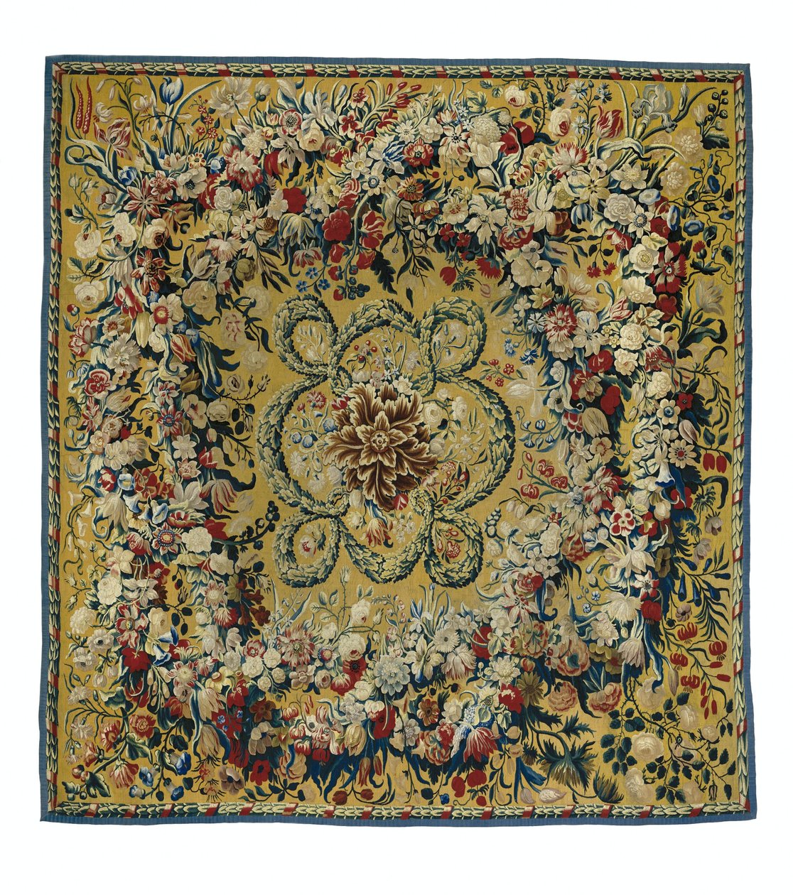 Tapis avec guirlandes de fleurs - Anonymous