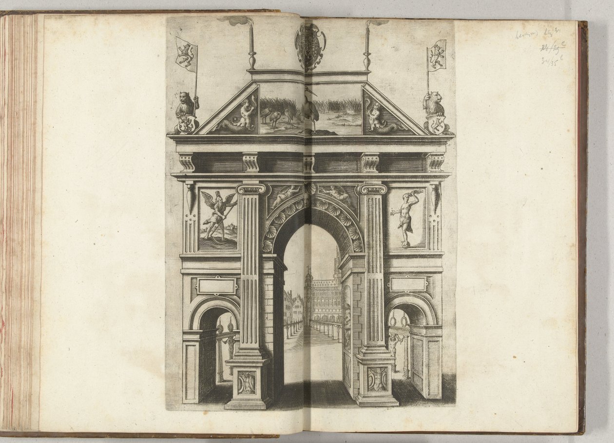 Arc de triomphe avec la grue, 1594 - Anonymous
