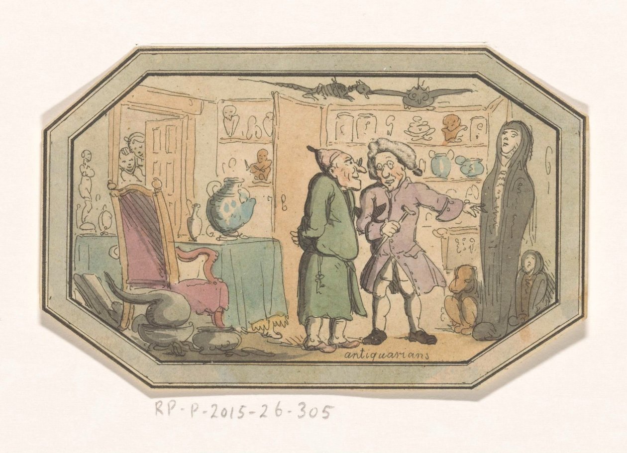 Deux antiquaires dans un intérieur - Anonymous