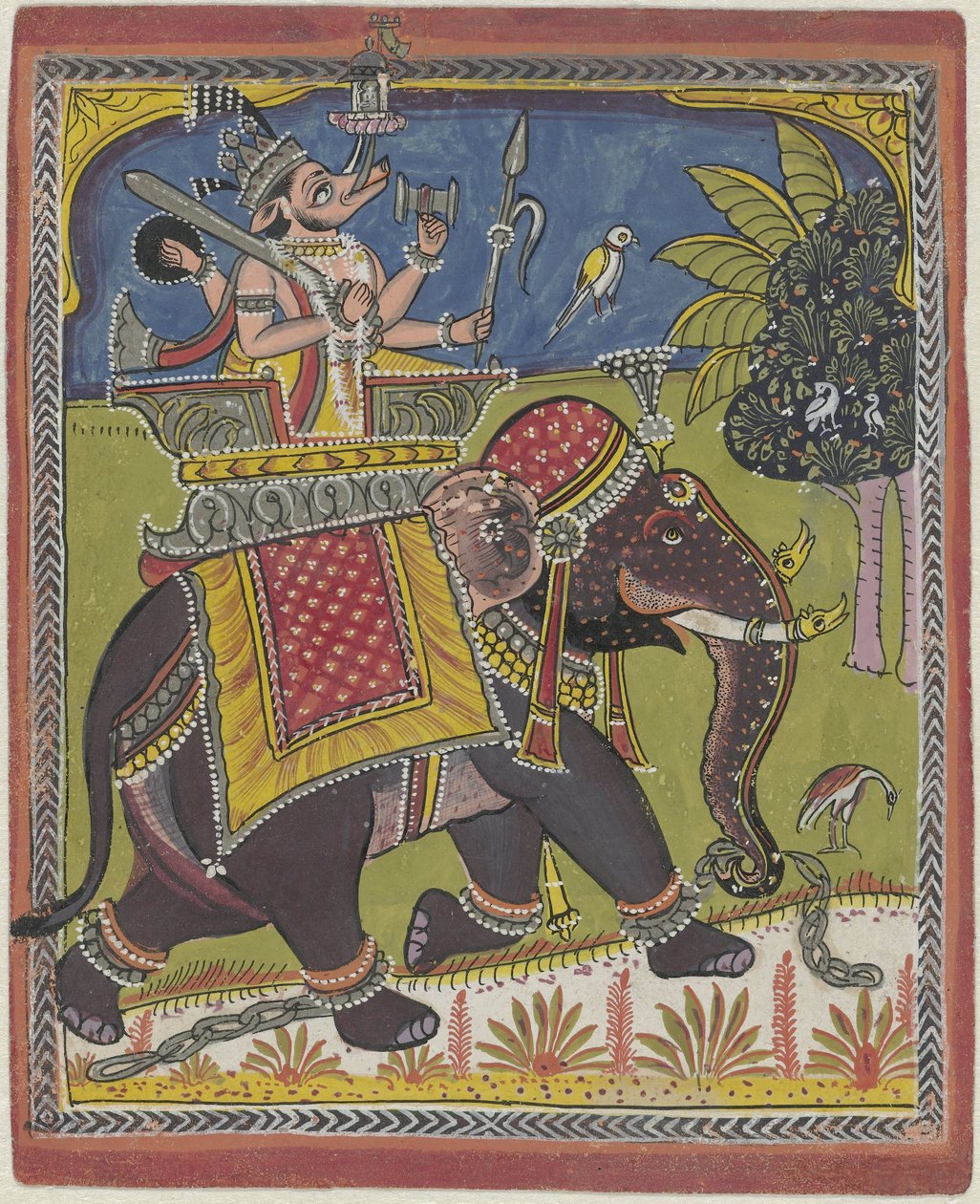 Varaha (Vishnu en sanglier) chevauchant un éléphant - Anonymous