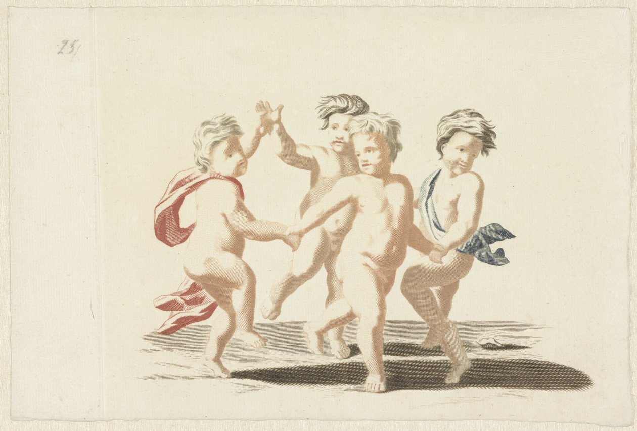 Quatre putti dansants - Anonymous