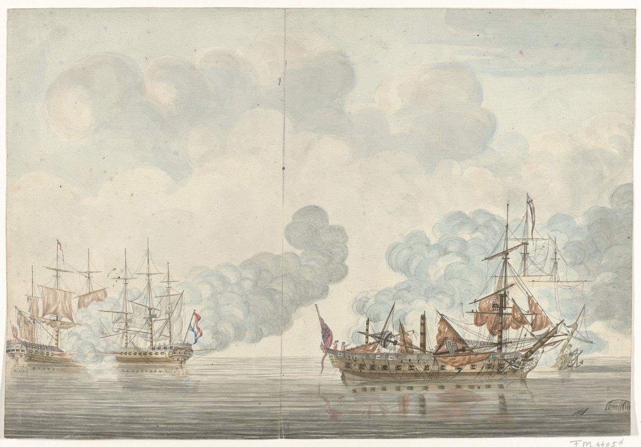 Bataille navale à Cadix, 1781 - Anonymous