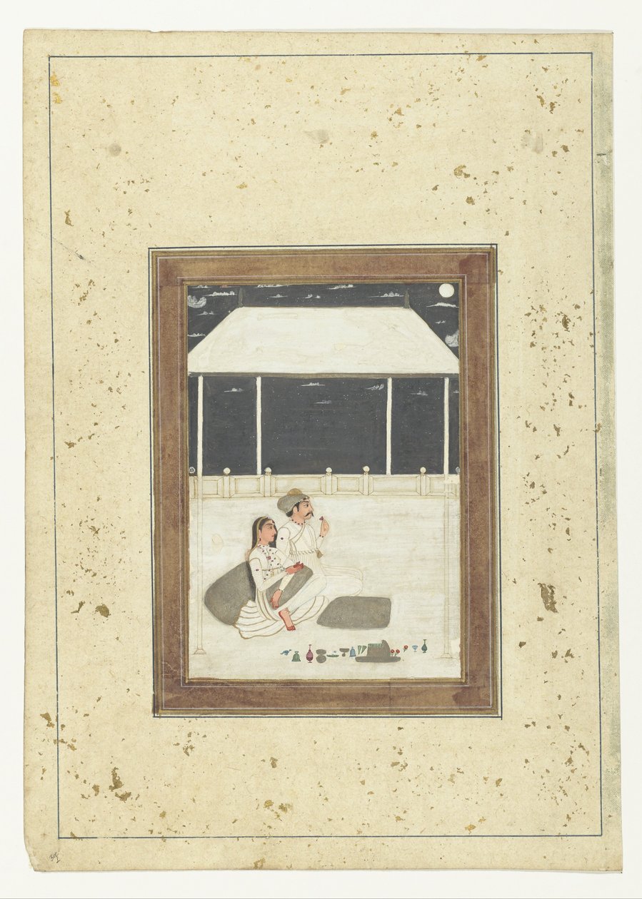 Couple assis sur une terrasse - Anonymous