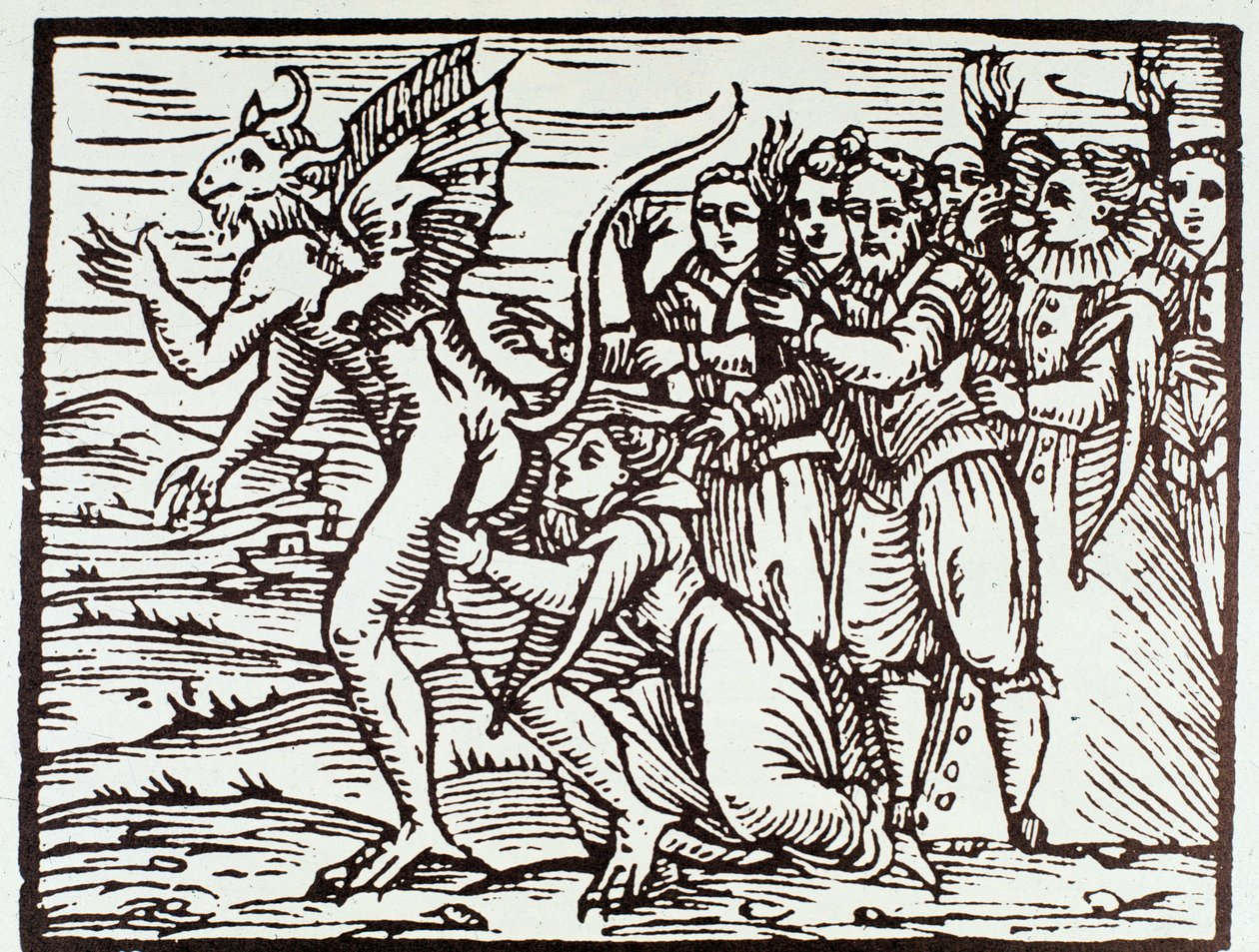 Une sorcière embrasse Satan (Gravure) - Anonymous Anonymous