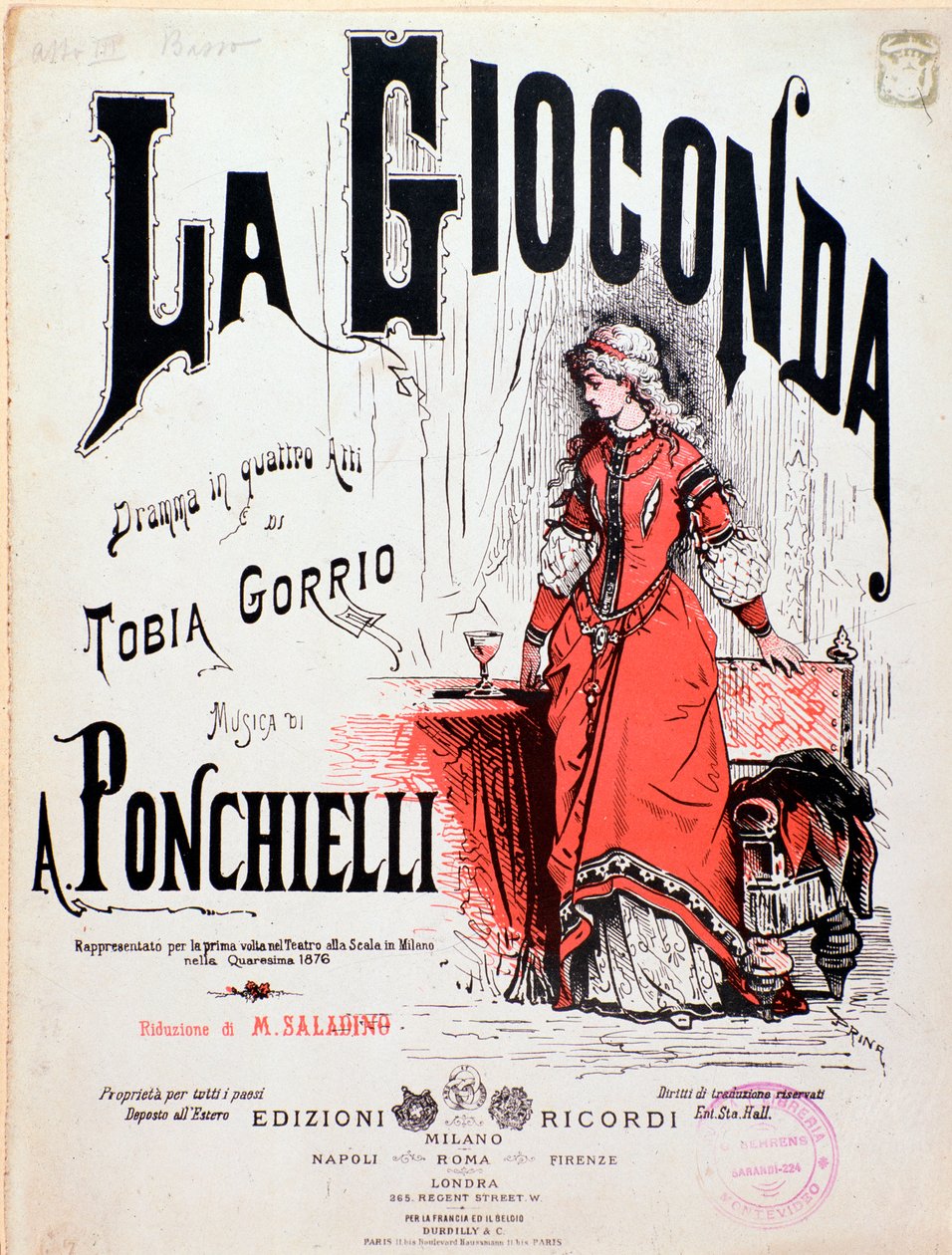 Frontispice de La Gioconda, opéra de Ponchielli - Anonymous Anonymous