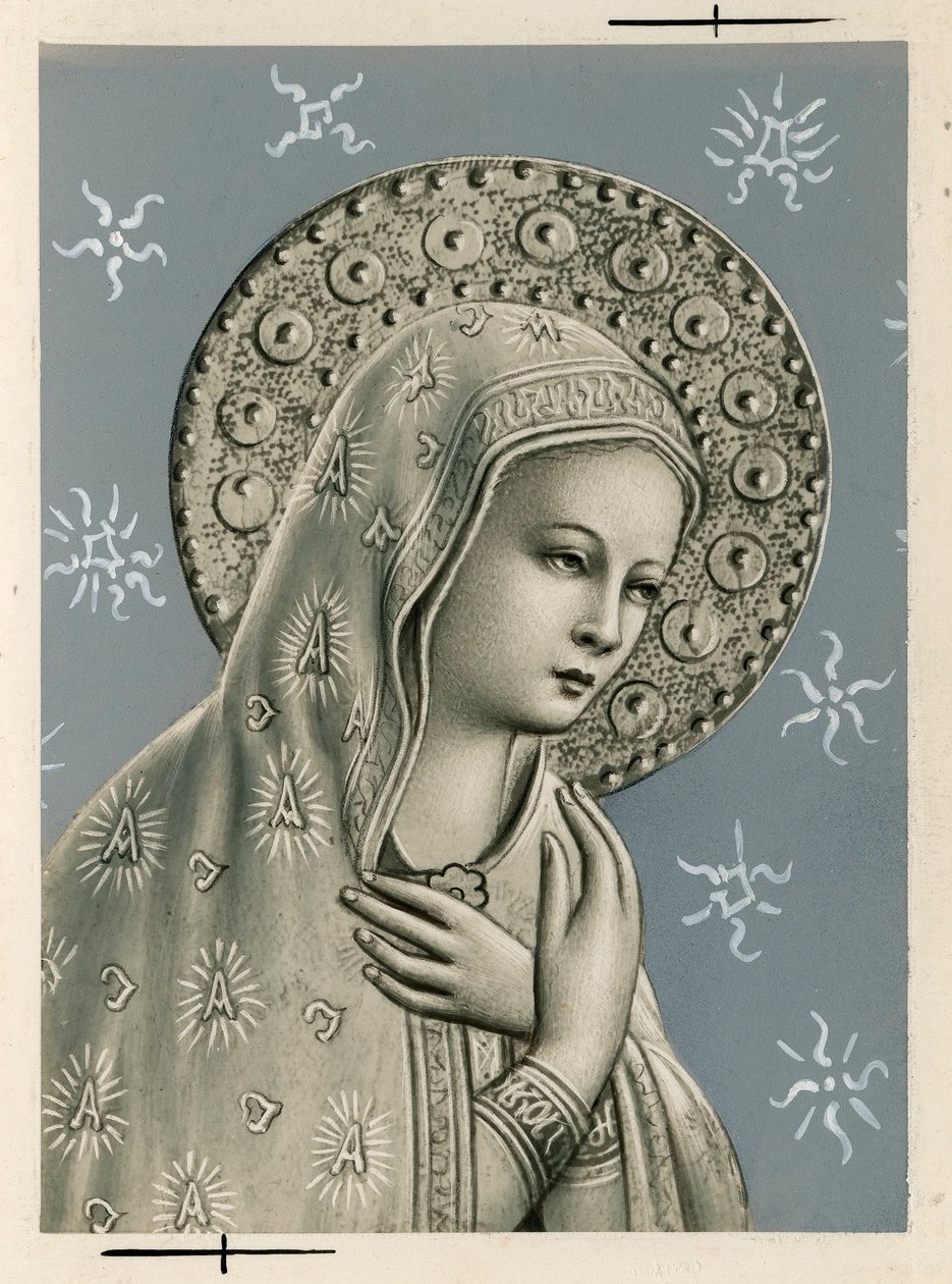 Image pieuse : la Vierge Marie - Anonymous Anonymous