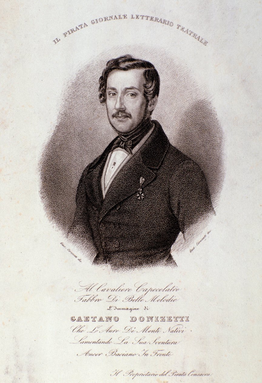 Portrait de Gaetano Donizetti (gravure) - Anonymous Anonymous