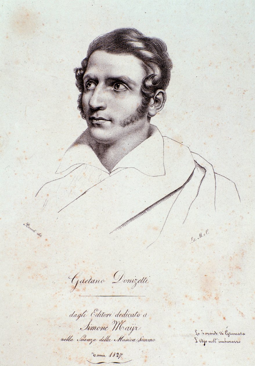 Portrait de Gaetano Donizetti (gravure) - Anonymous Anonymous