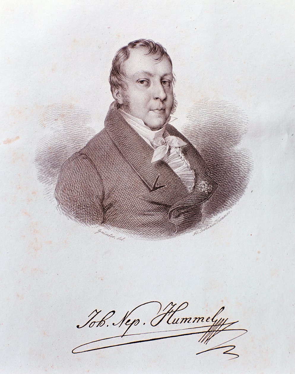 Portrait de Johann Nepomuk Hummel (gravure) - Anonymous Anonymous