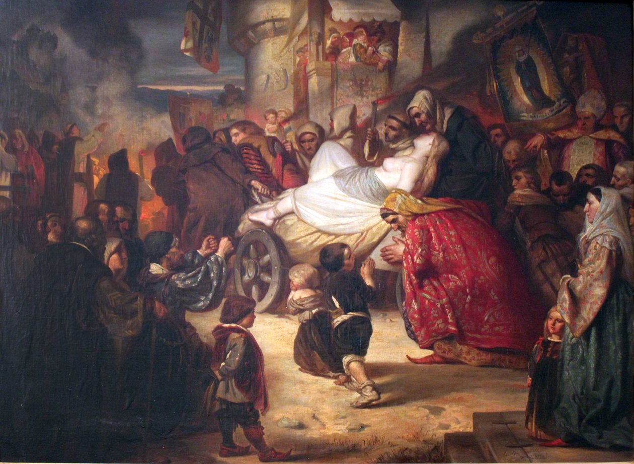 Jeune sorcière conduite au bûcher - Anselm Feuerbach