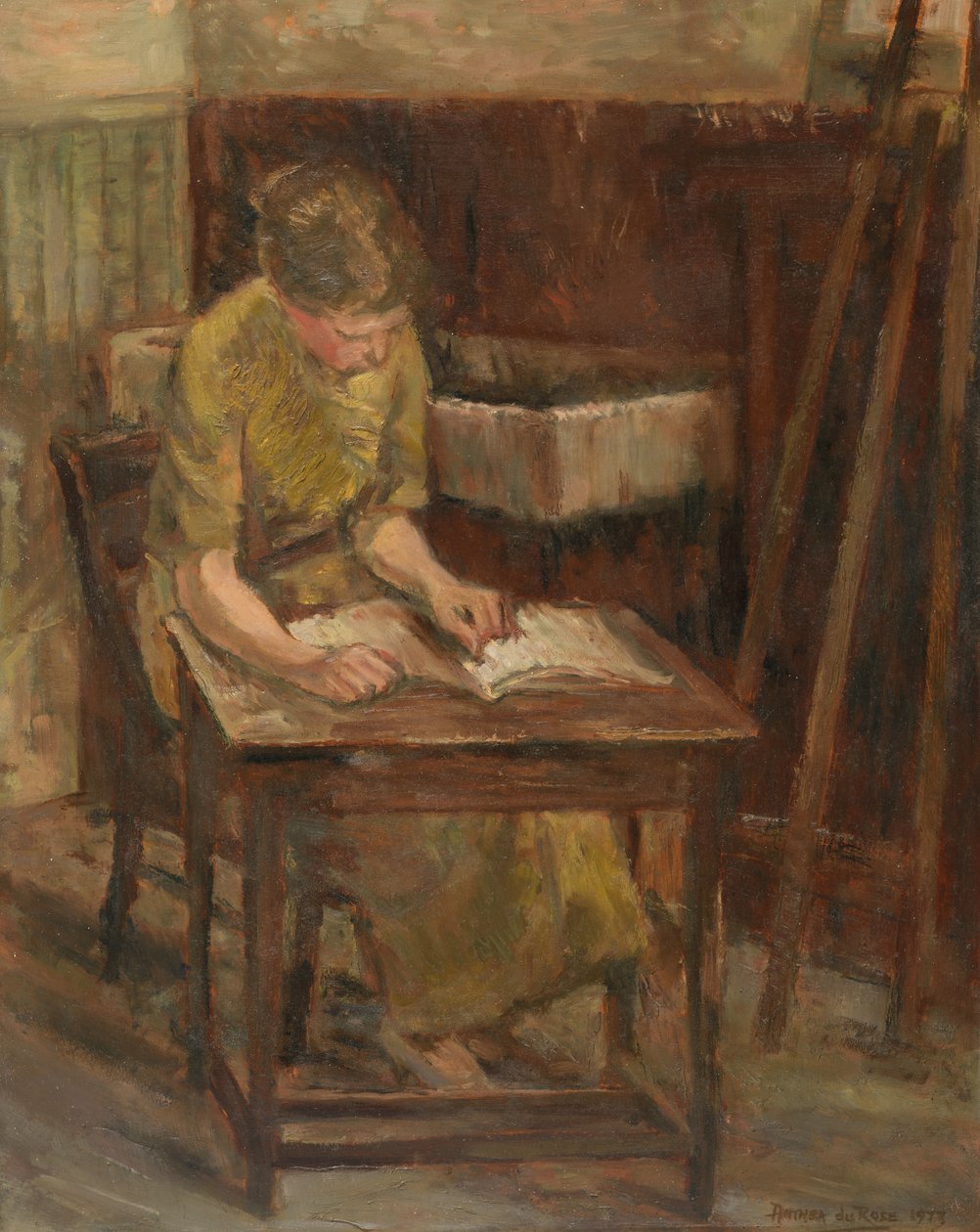 Fille lisant (II) - Anthea Durose