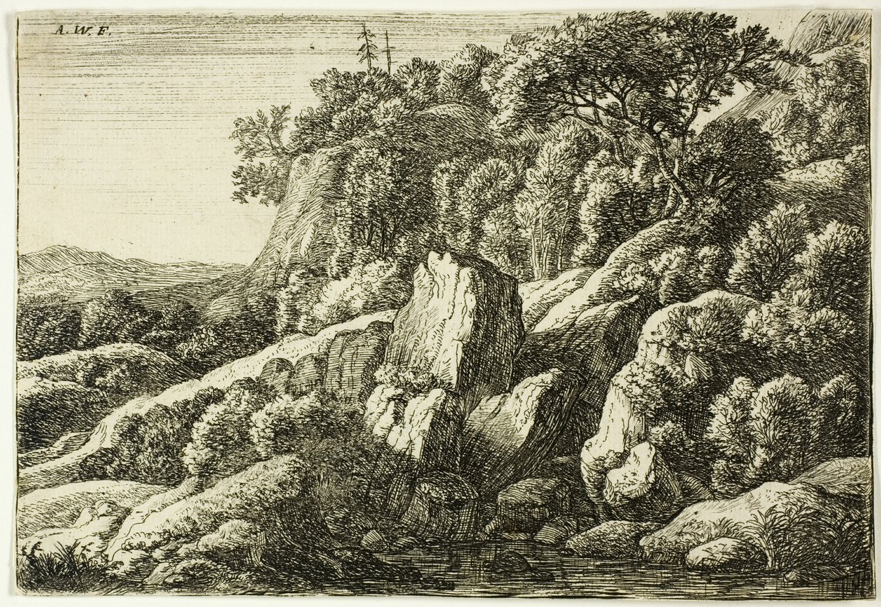 Paysage rocheux - Anthonie Waterloo