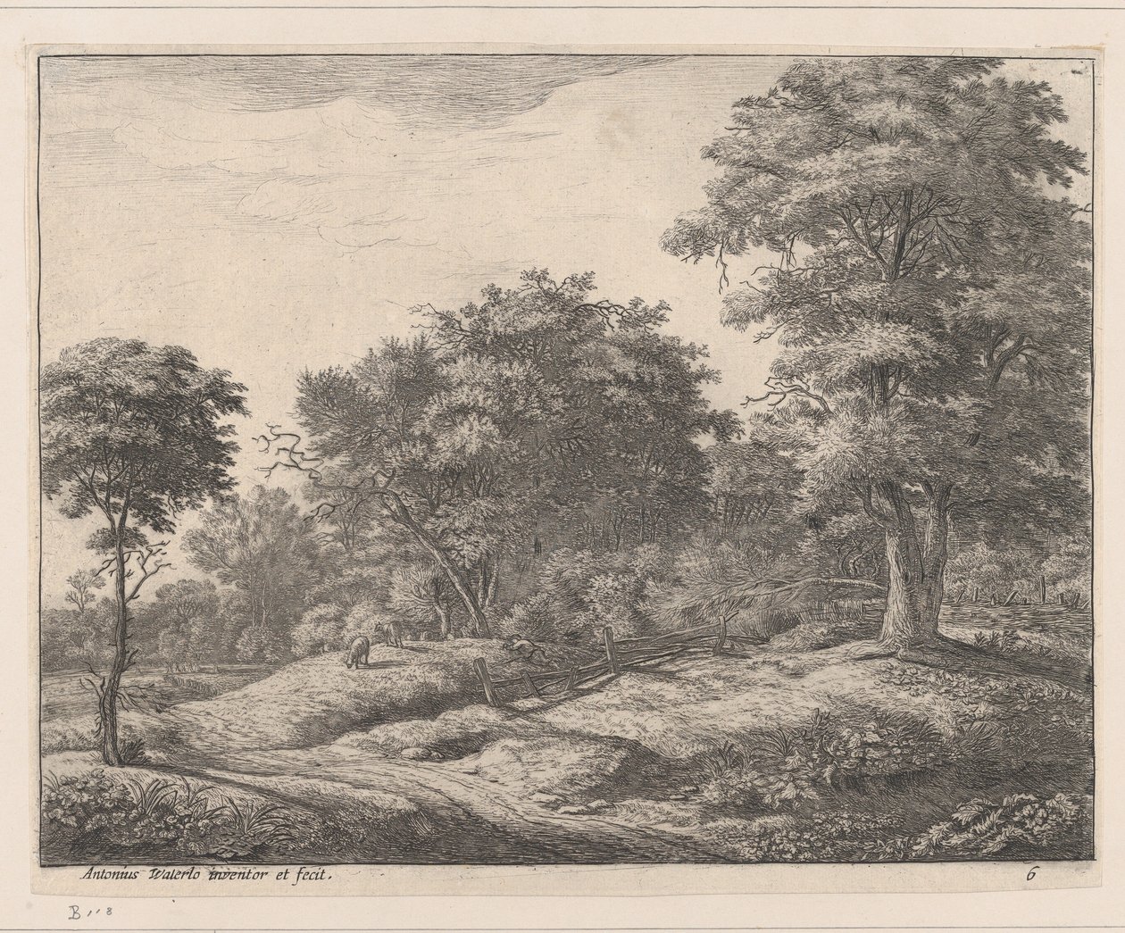 Berger endormi sur une butte, 17e siècle - Anthonie Waterloo