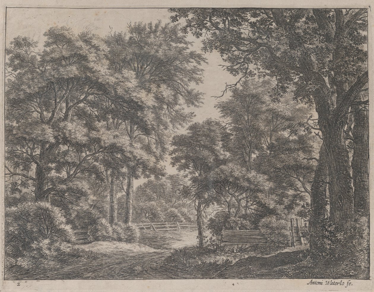Les Bosquets Taillés, XVIIe siècle - Anthonie Waterloo