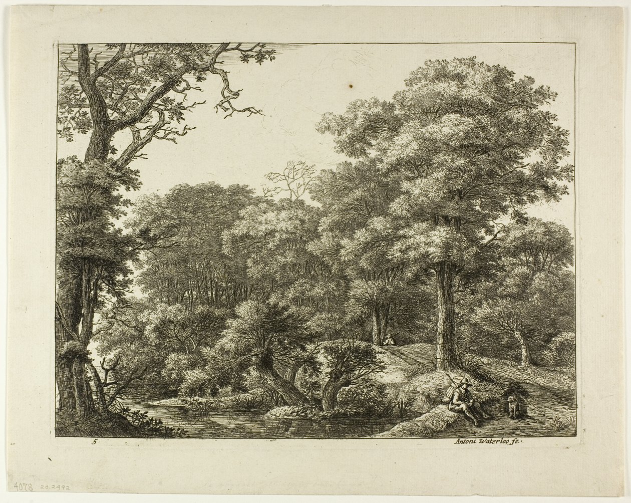 Le Wayfarer se reposant dans la forêt - Anthonie Waterloo