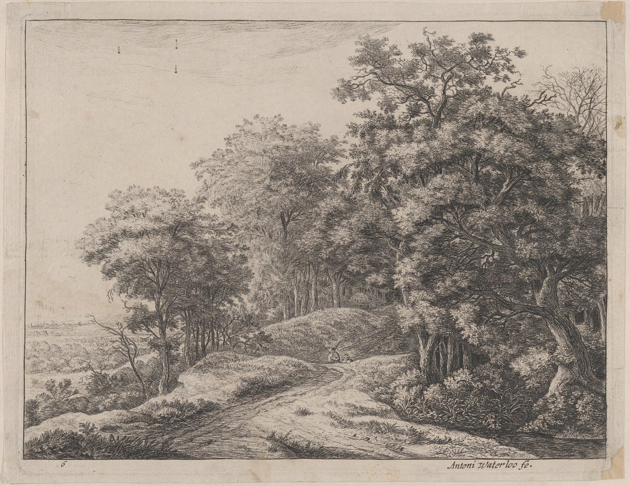 Deux hommes dans un creux, 17e siècle - Anthonie Waterloo