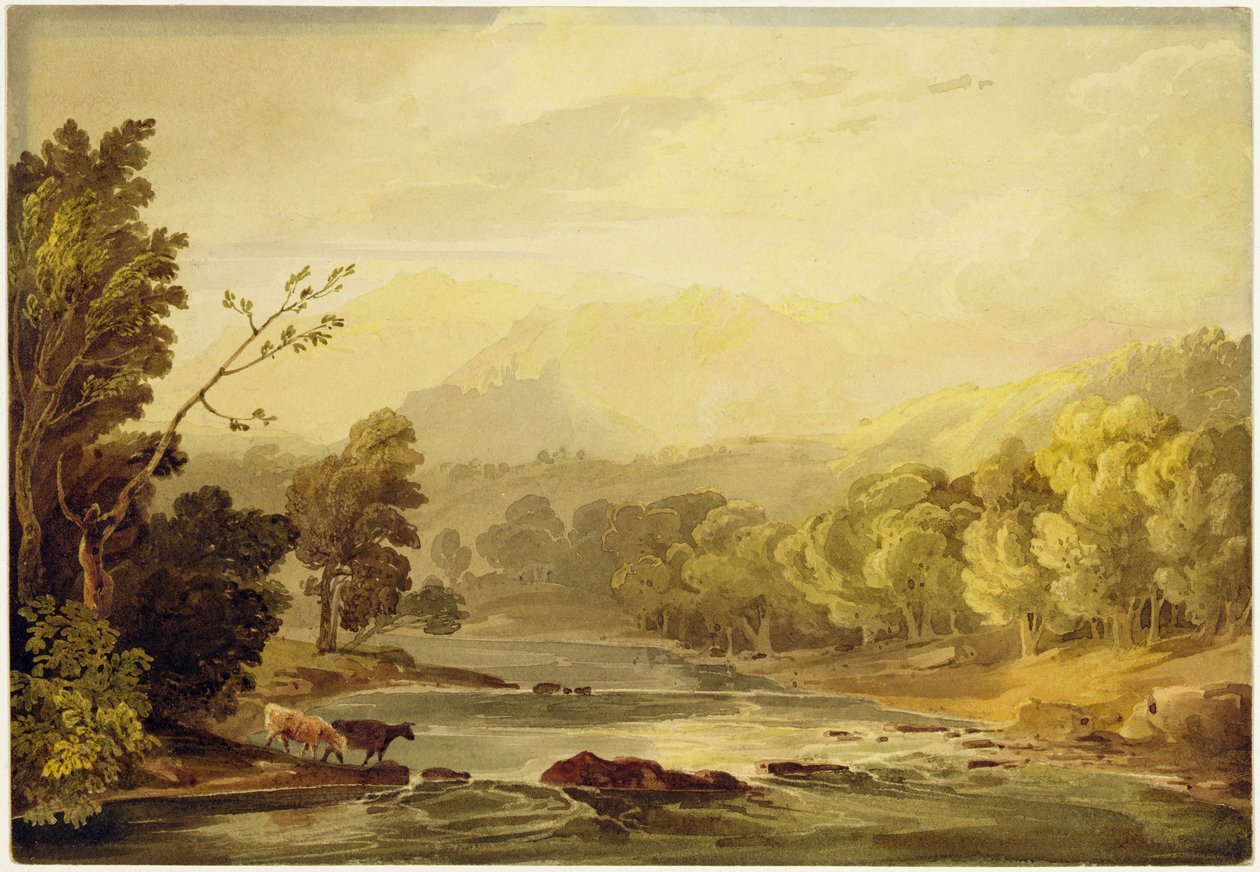 Vue sur la Brathay près d