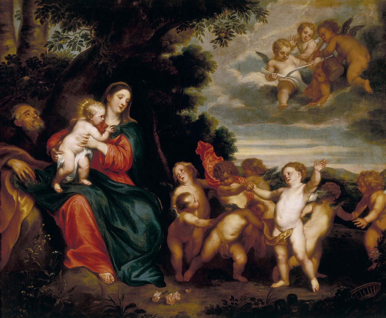 Repos pendant la fuite en Égypte - Anthony van Dyck