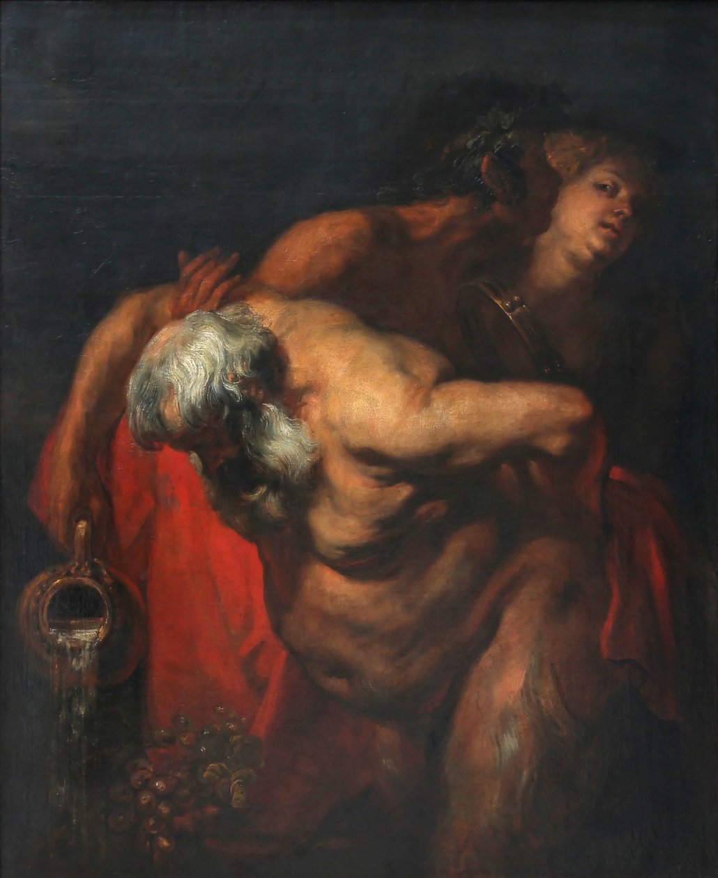Silène ivre soutenu par un faune et une bacchante - Anthony van Dyck