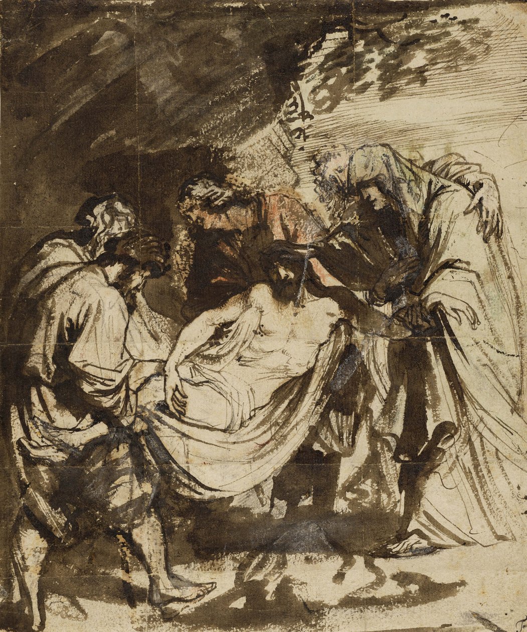 La mise au tombeau (recto) (1617-1618) - Anthony van Dyck
