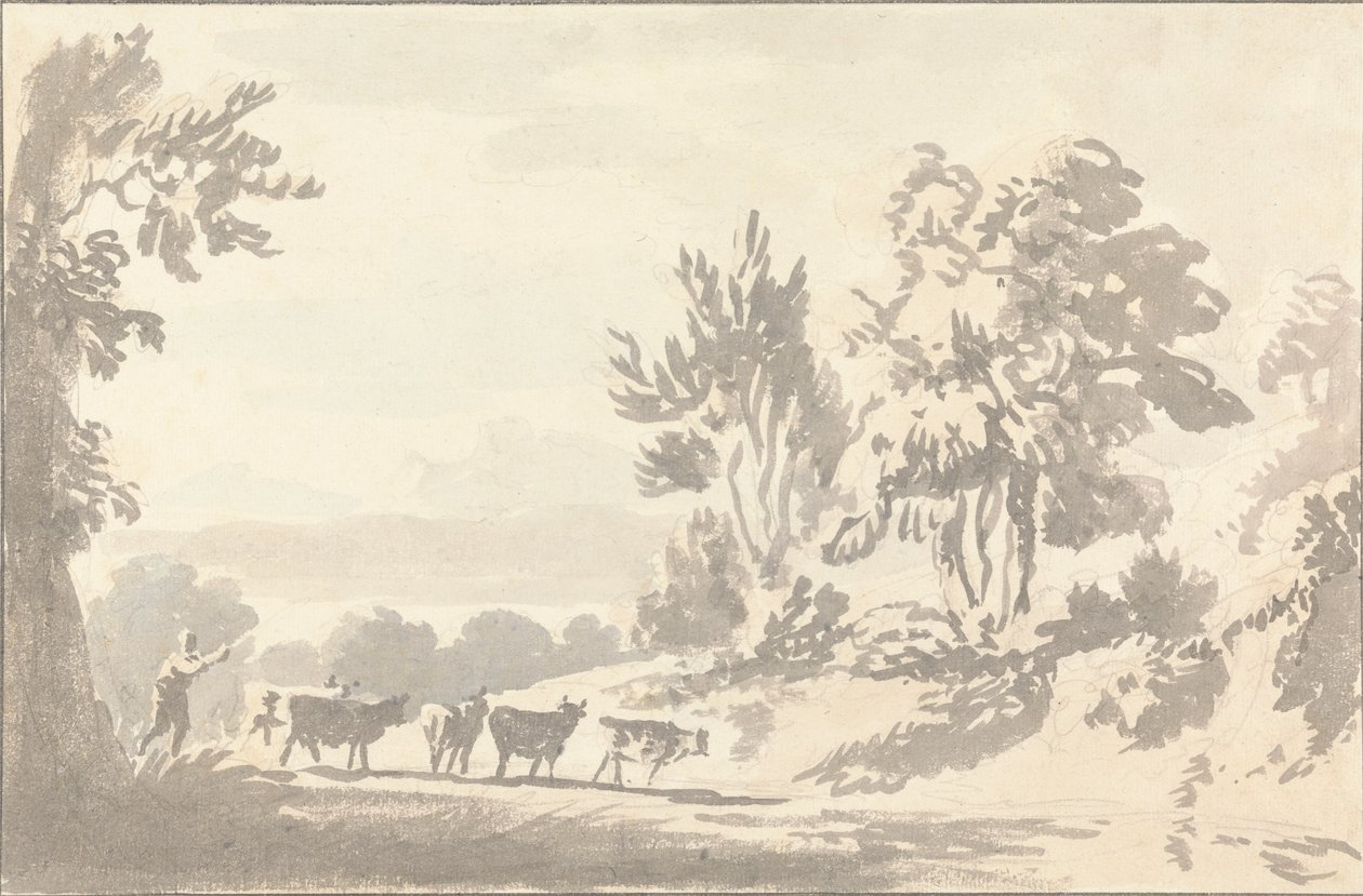 Bouvier conduisant du bétail - Anthony Devis