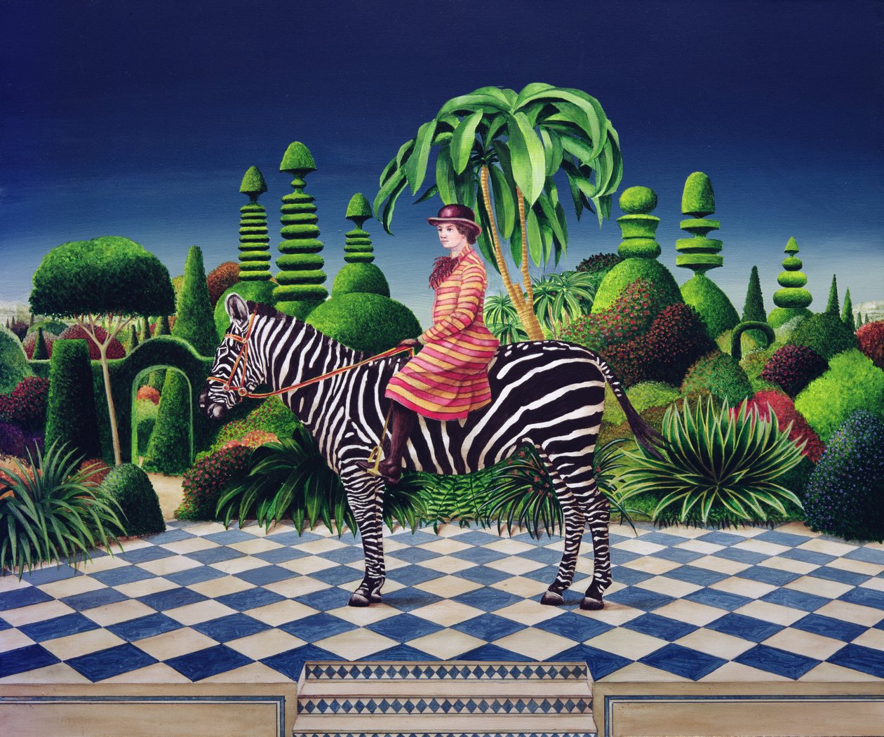 Dame sur un zèbre - Anthony Southcombe