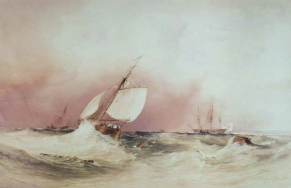 Paysage marin au large de la côte sud - Anthony Vandyke Copley Fielding