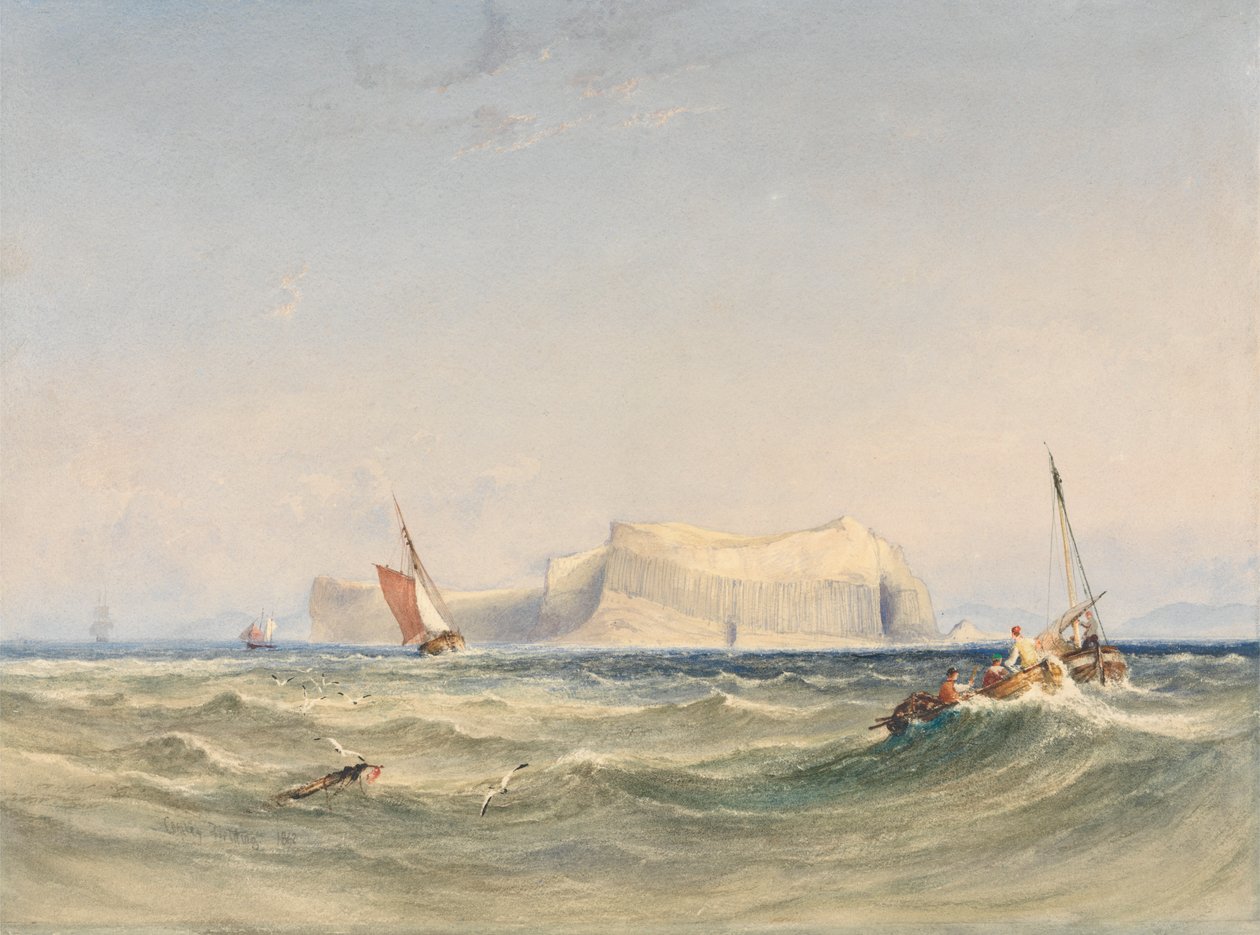 Navires au large de Staffa - Anthony Vandyke Copley Fielding