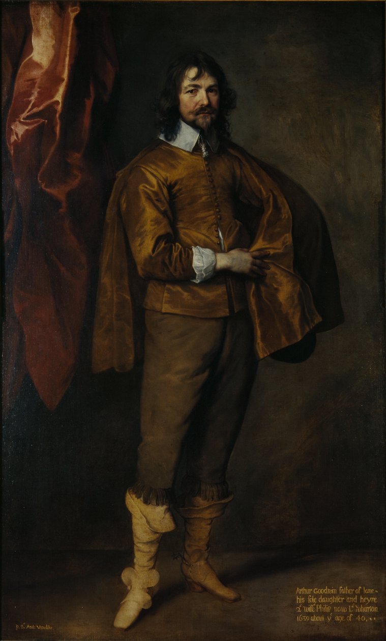 Arthur Goodwin, député (huile sur toile) - Anthony van Dyck