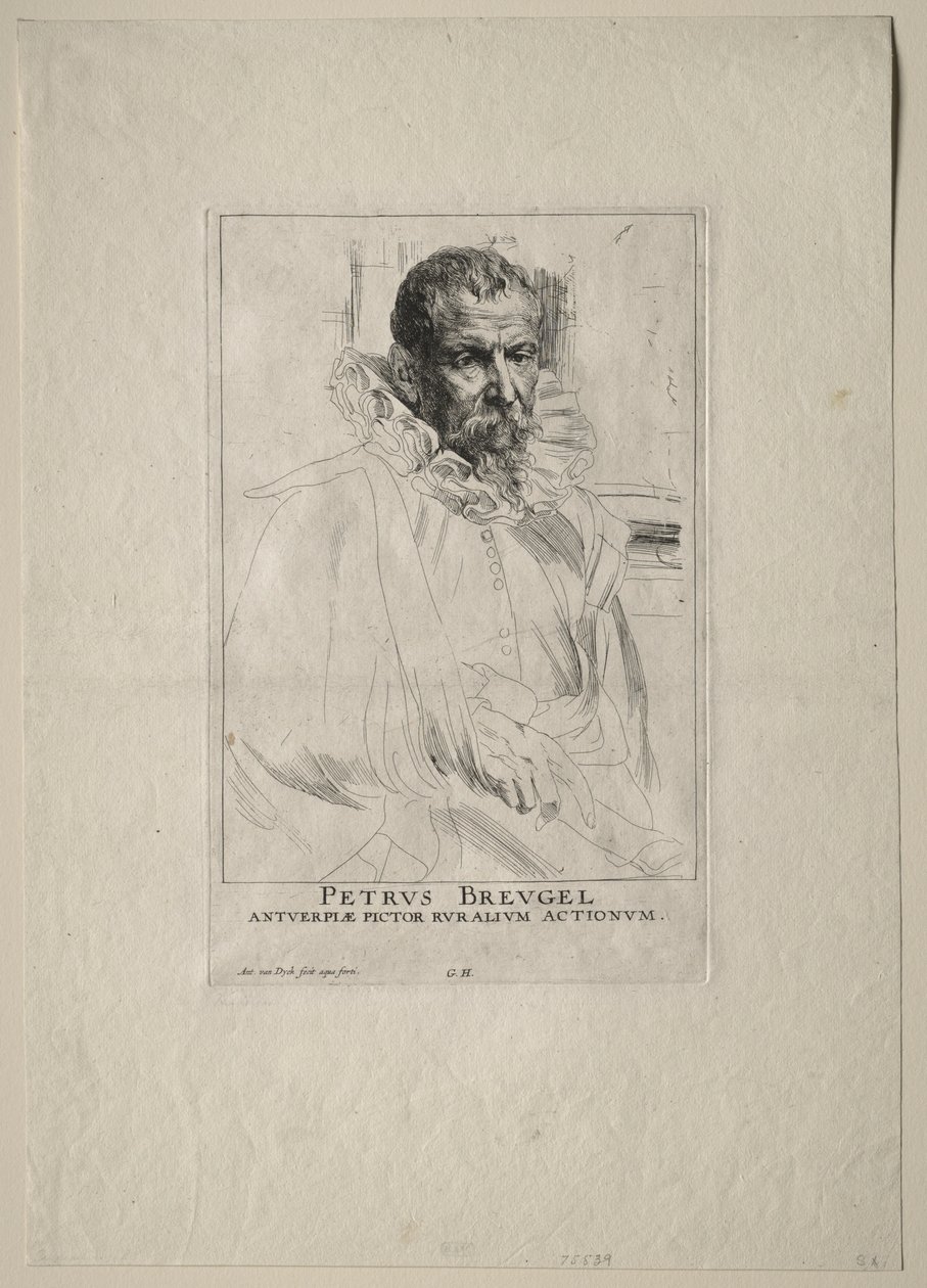 Portrait de Pieter Breughel - Anthony van Dyck