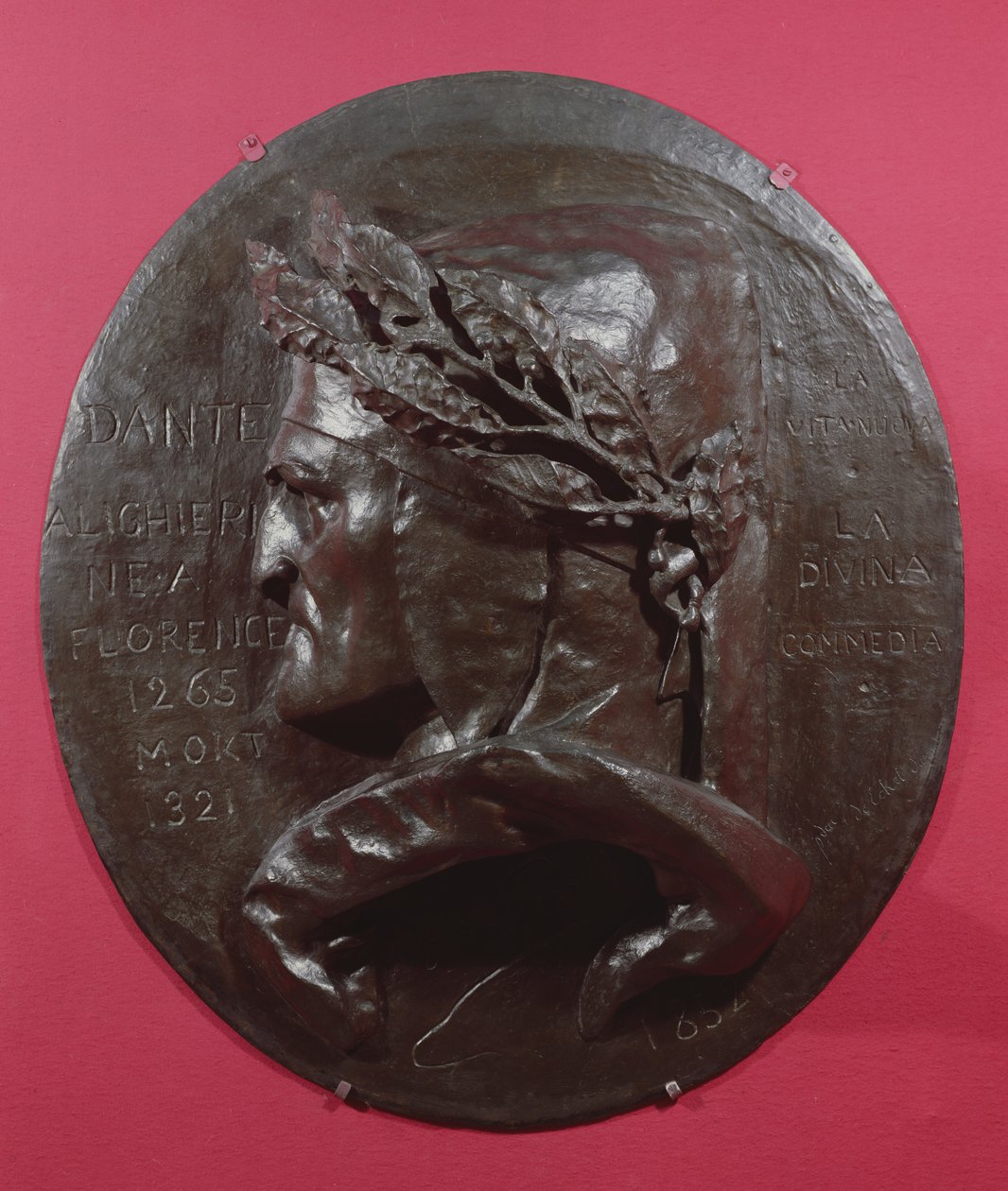 Médaillon représentant Dante Alighieri (1265-1321) - Antoine Augustin Preault