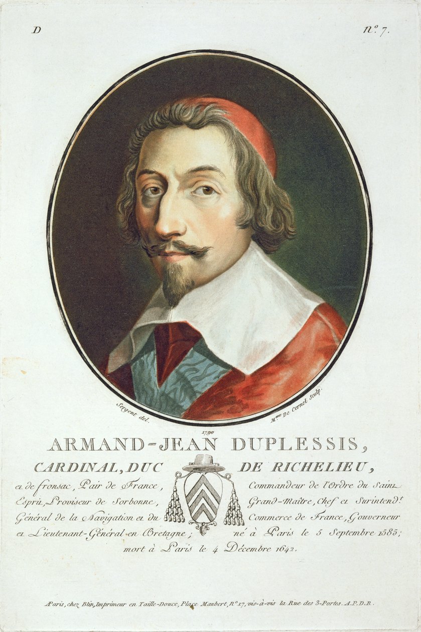 Armand Jean Duplessis, Cardinal, Duc de Richelieu (1585-1642) - Antoine Louis Francois Sergent Marceau