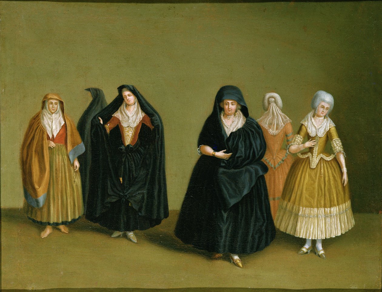 Dames des Chevaliers de Malte avec leur servante - Antoine de Favray