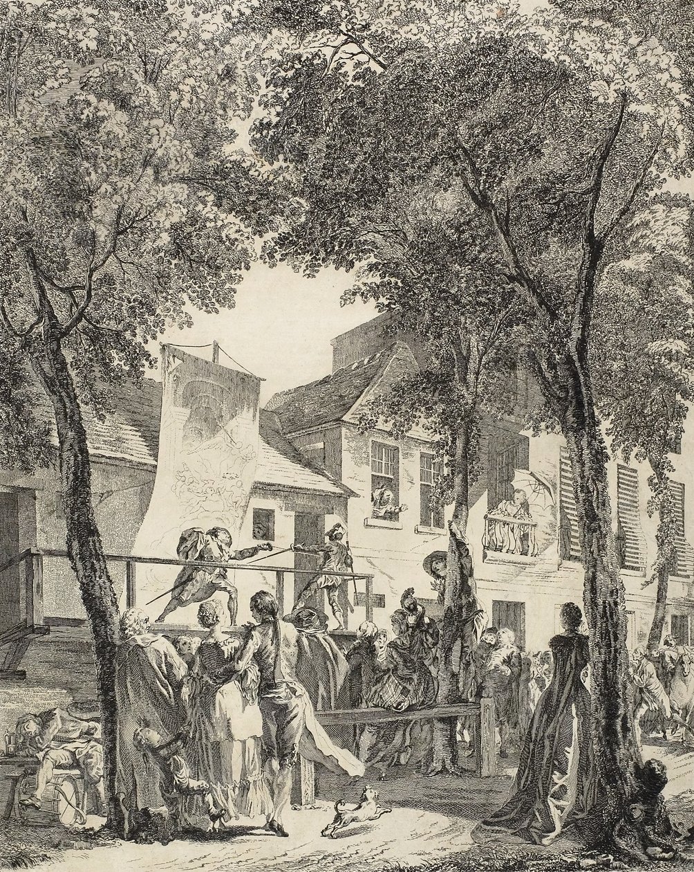 Le défilé sur le boulevard, 1760 - Antoine Jean Duclos