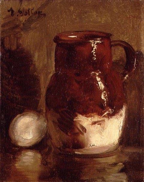 Cruche en grès et œuf - Antoine Vollon
