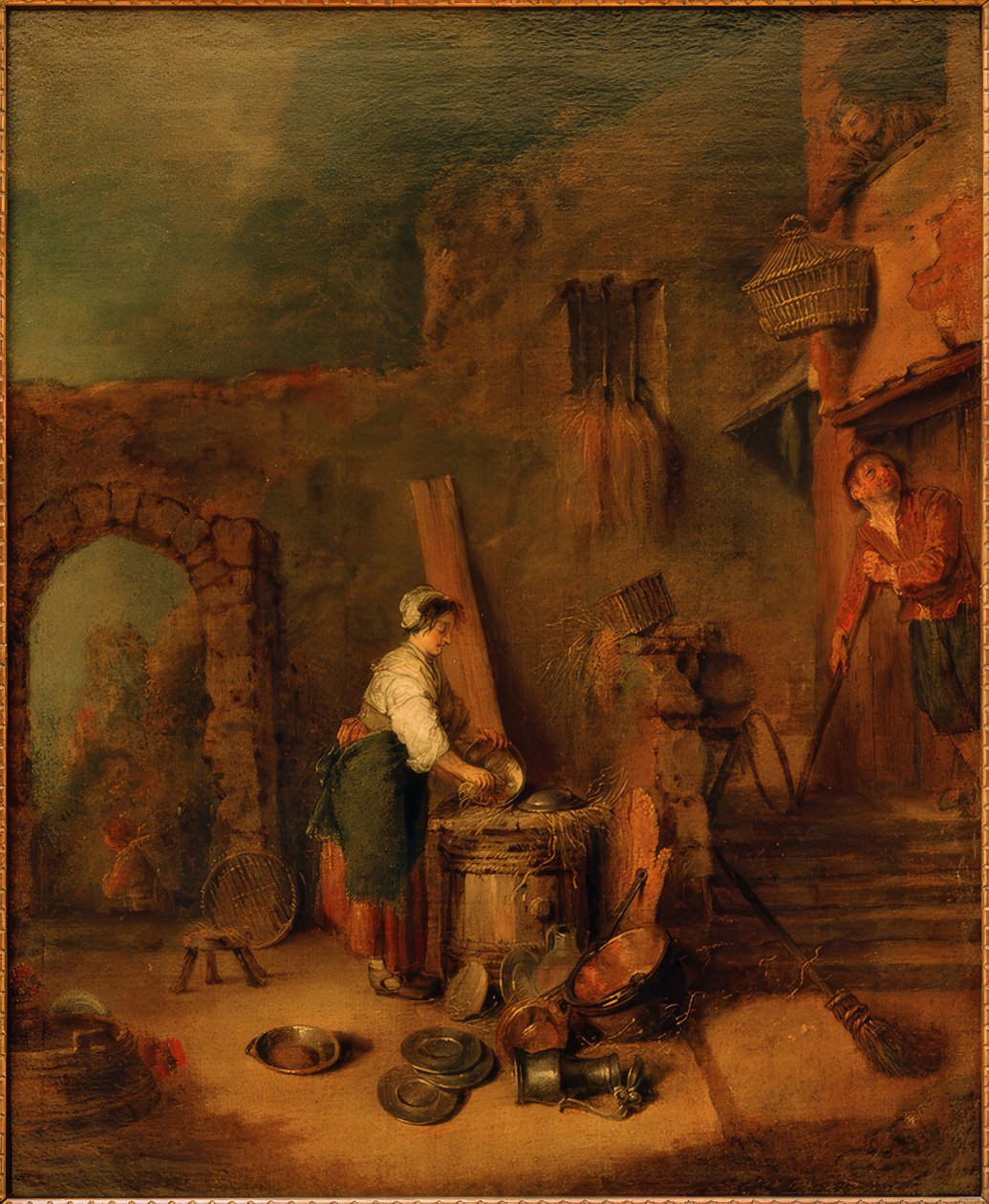 L’écureuse de cuivre (La cuisinière) - Antoine Watteau