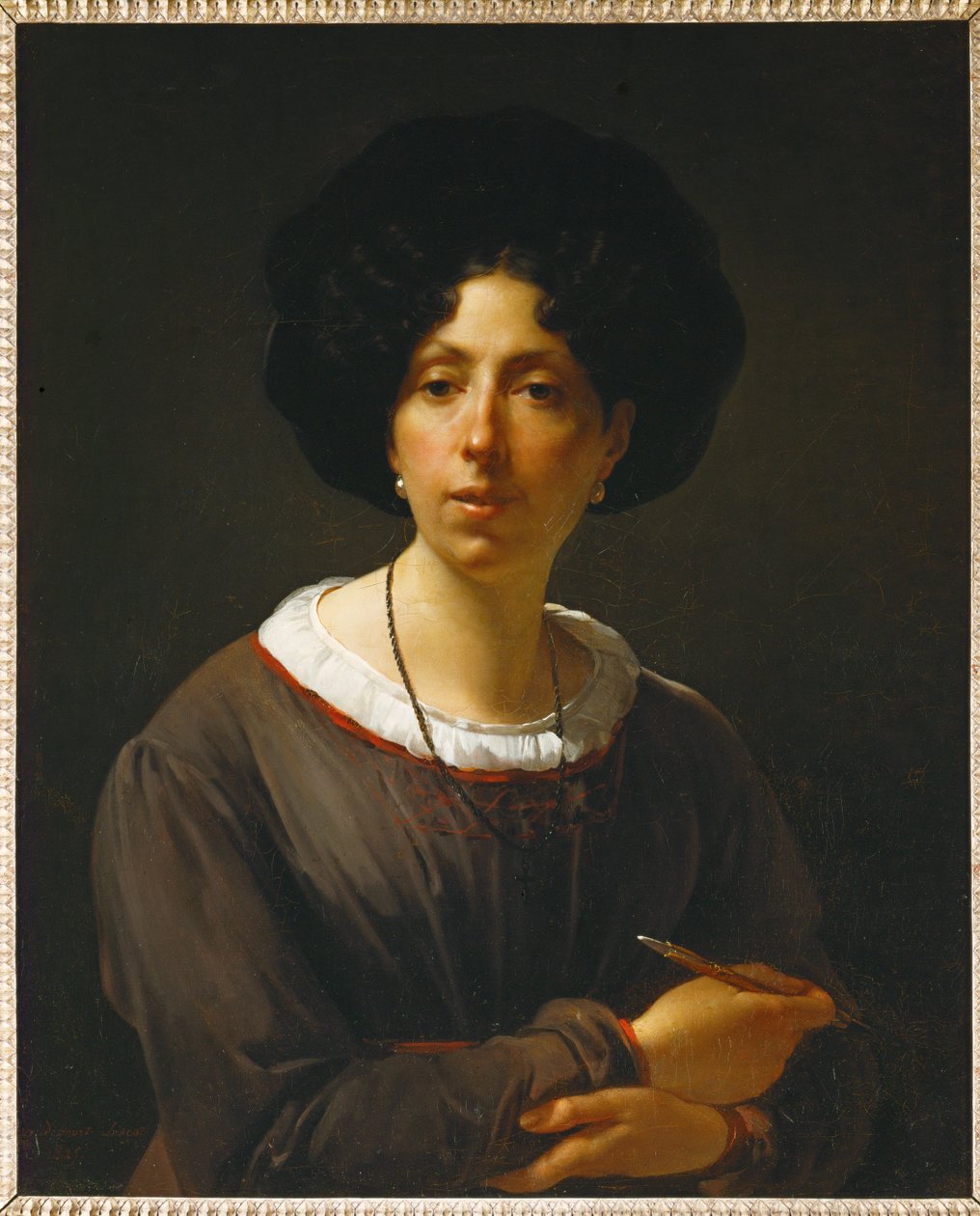 Autoportrait ... - Antoinette Cecile Hortense Lescot Haudebourt