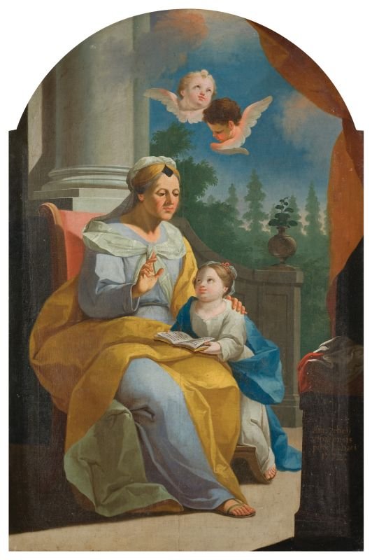 Sainte Anne enseigne à Marie - Anton Cebej