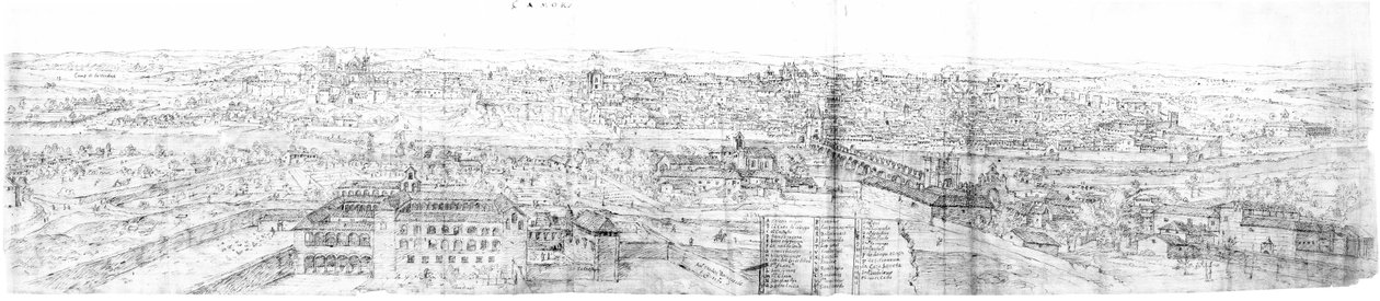 Vue de Zamora (Espagne) - Anton van den Wyngaerde
