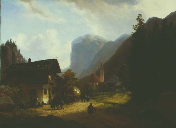 Le village de montagne - Anton Doll