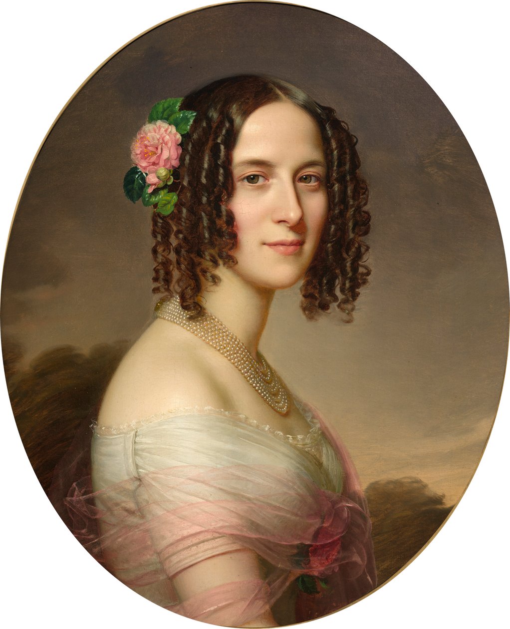 French : Femme en buste - Anton Einsle