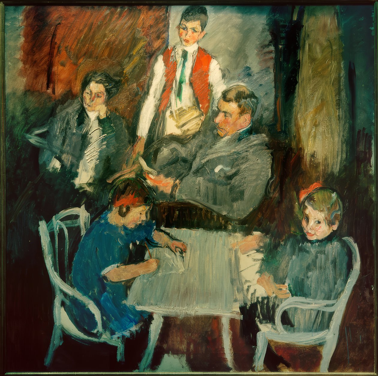 Portrait de famille Schaukal (I) - Anton Kolig