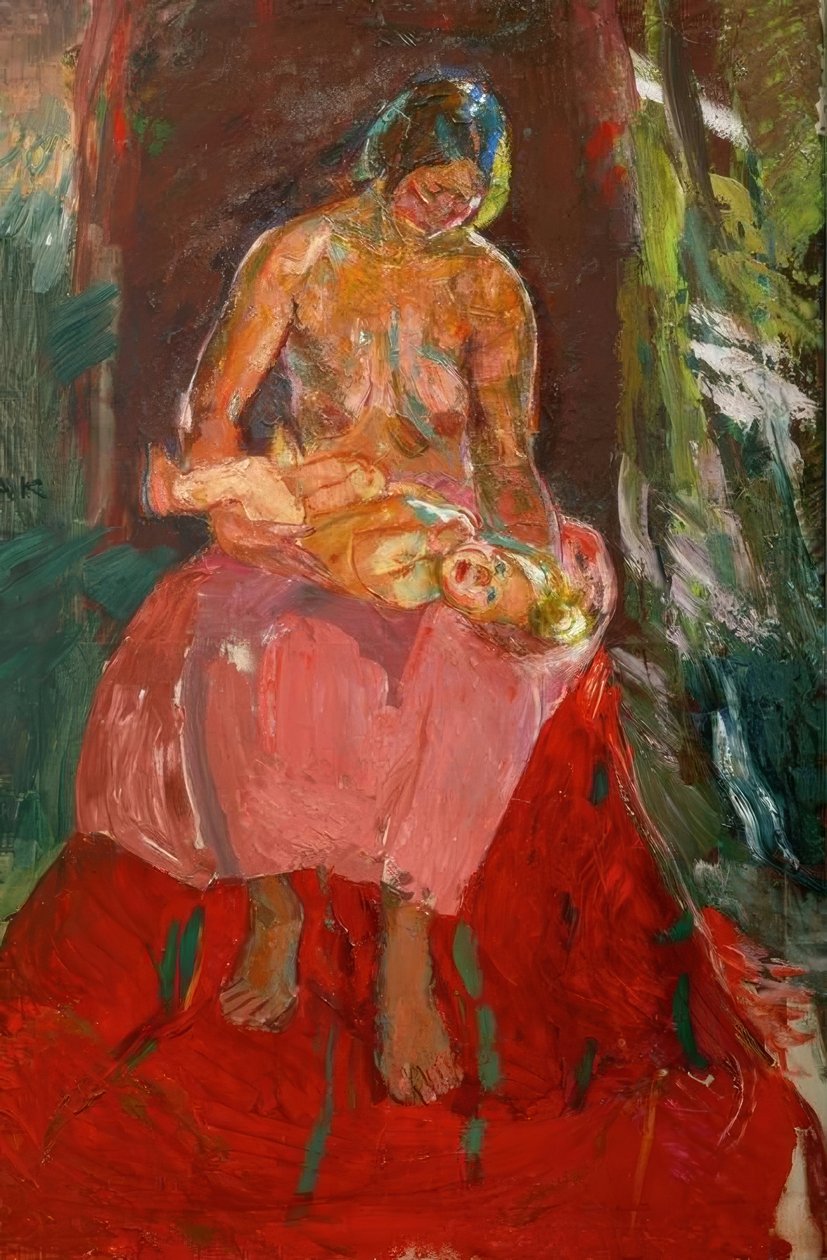 Mère et enfant - Anton Kolig