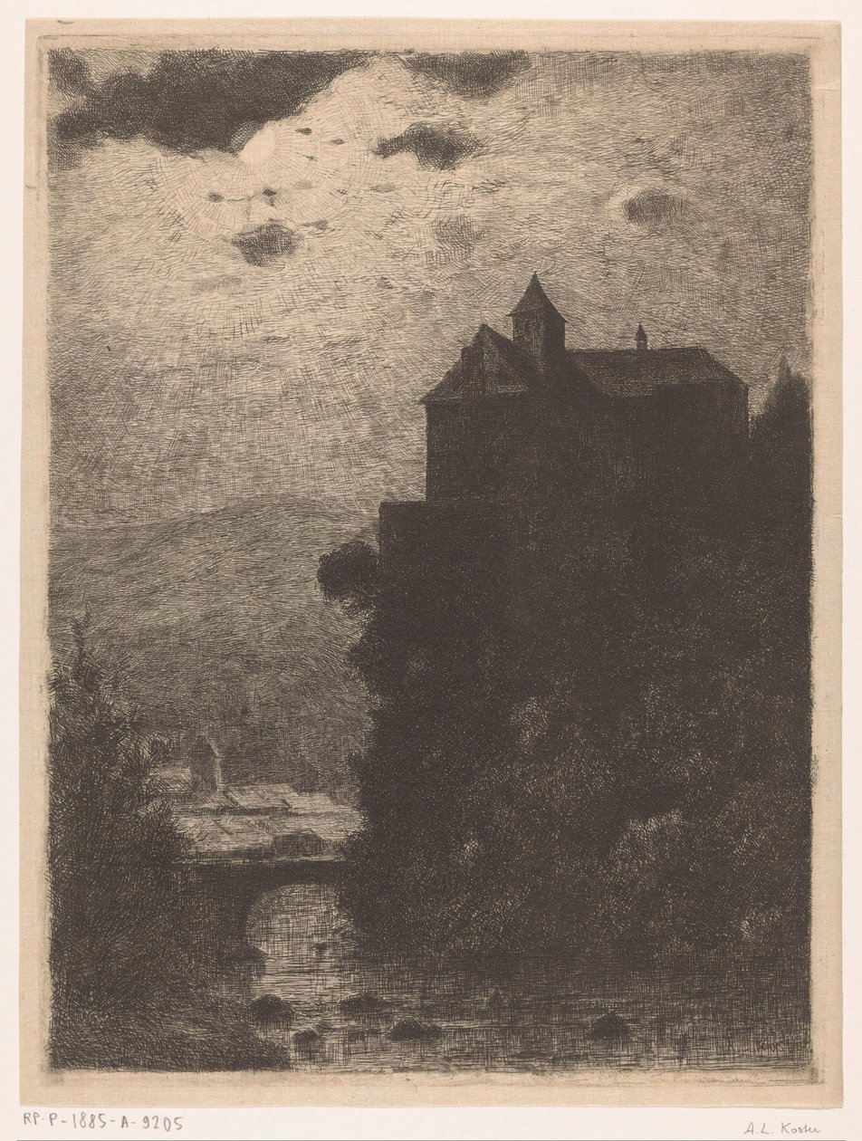 Château sur une falaise - Anton L. Koster